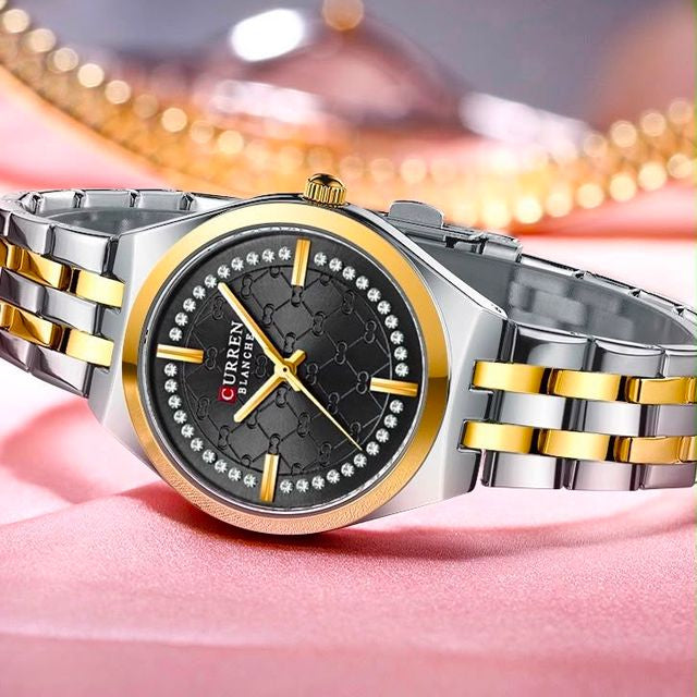 Reloj CURREN Blanche Royal Bicolor Negro Dorado para Mujer