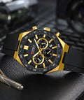 Reloj CURREN Luxury Gold Black Chronograph para hombre