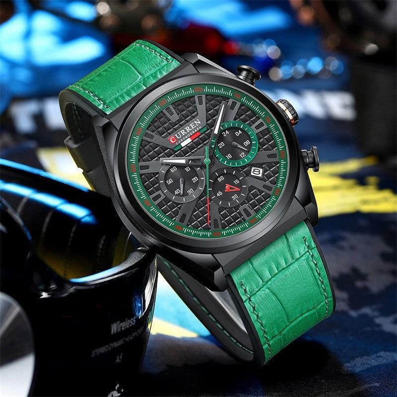 Reloj CURREN Cronógrafo Verde para Hombre