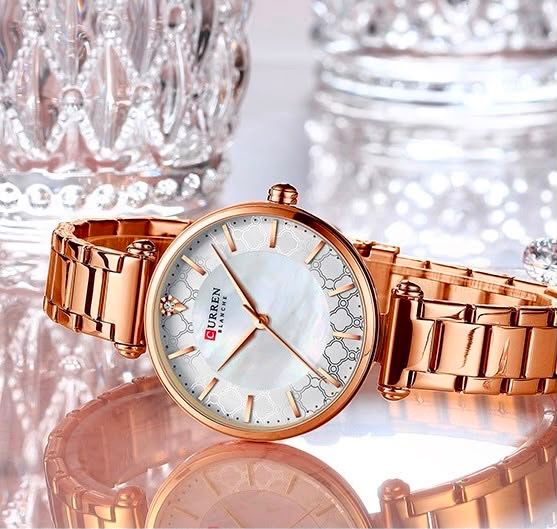 Reloj CURREN Pearl Elegance Oro Rosa para Mujer