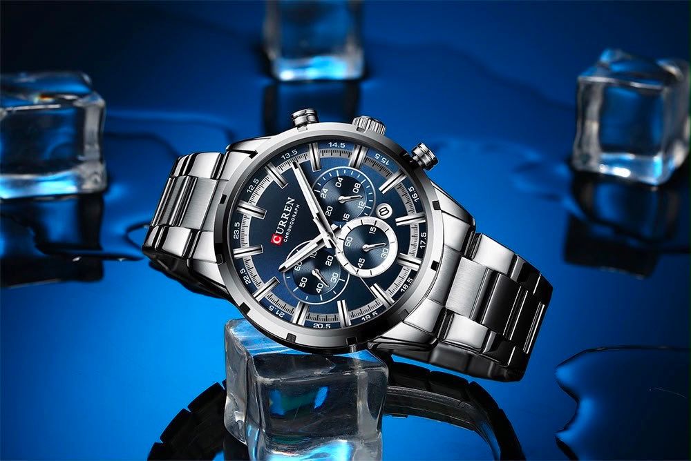 Reloj CURREN Chronograph Silver Blue para hombre