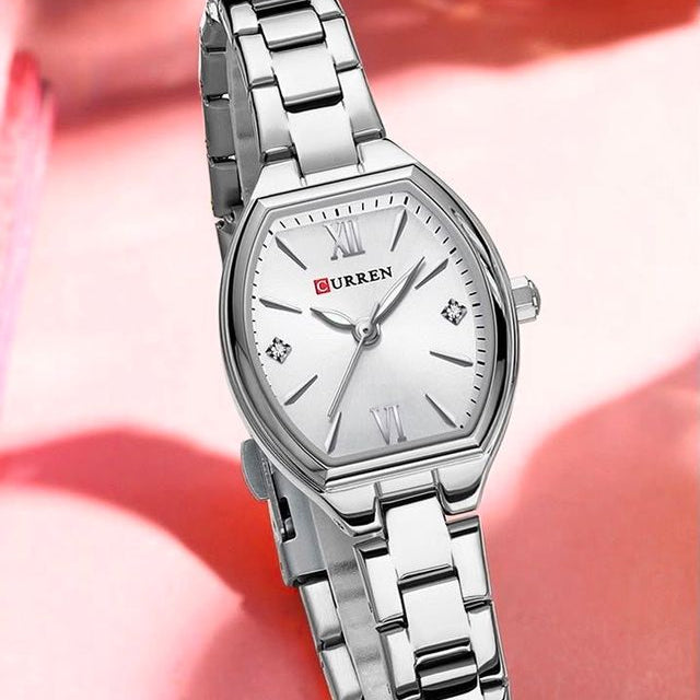 Reloj CURREN Elegance para Mujer | Plateado con Esfera Blanca