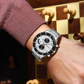 Reloj CURREN Cronógrafo Plateado con Esfera Blanca