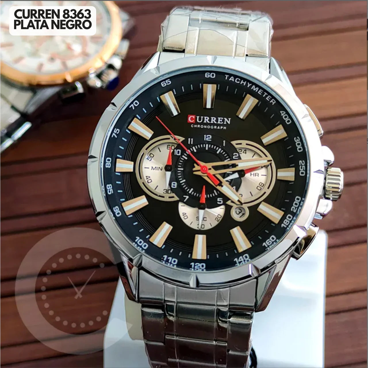 CURREN 8363 PLATA/NEGRO