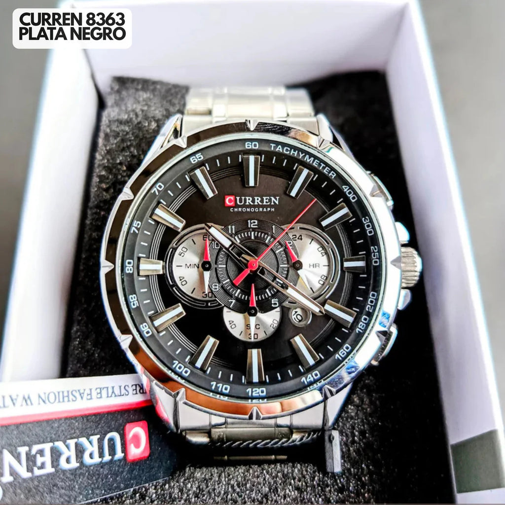 CURREN 8363 PLATA/NEGRO