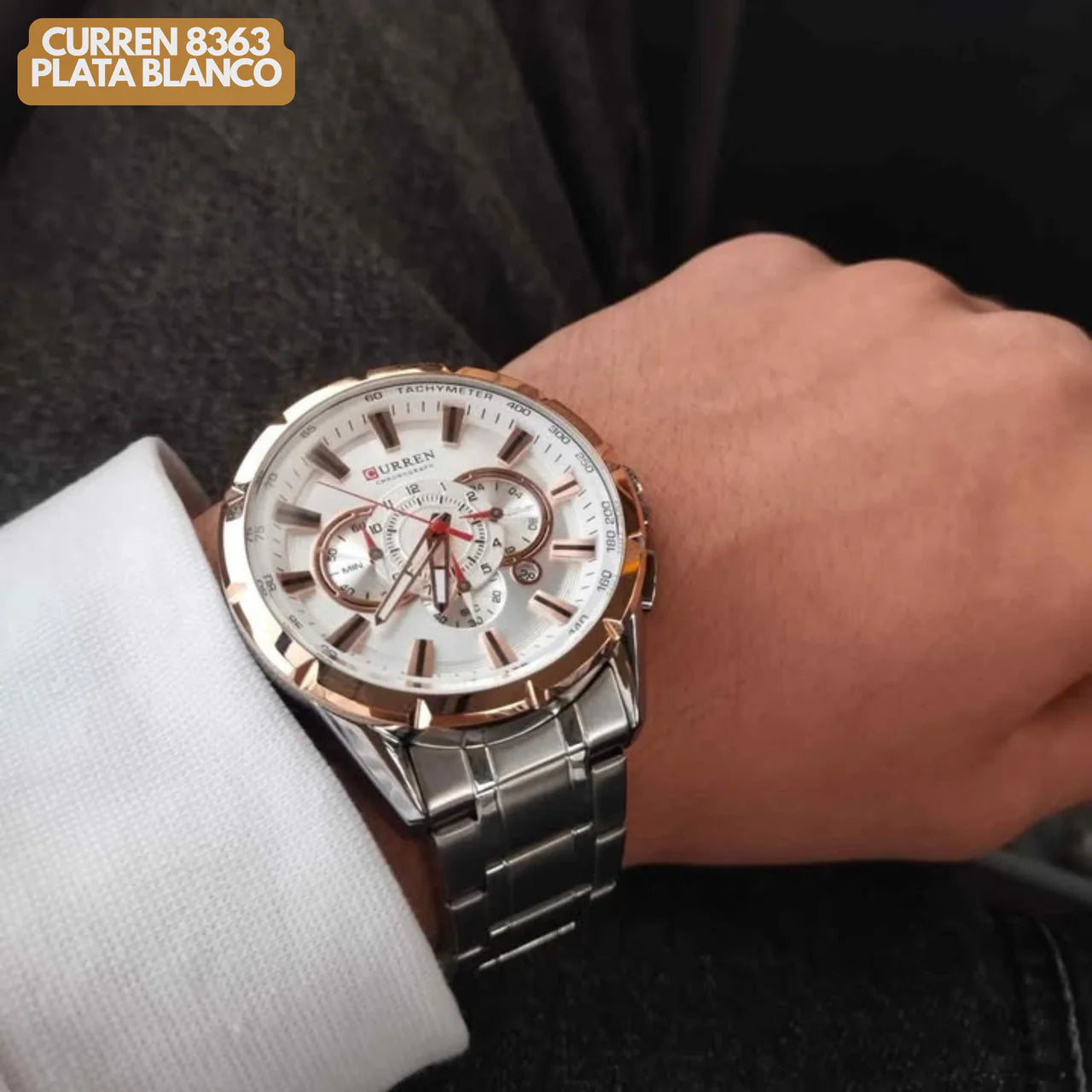 CURREN 8363 PLATA/BLANCO