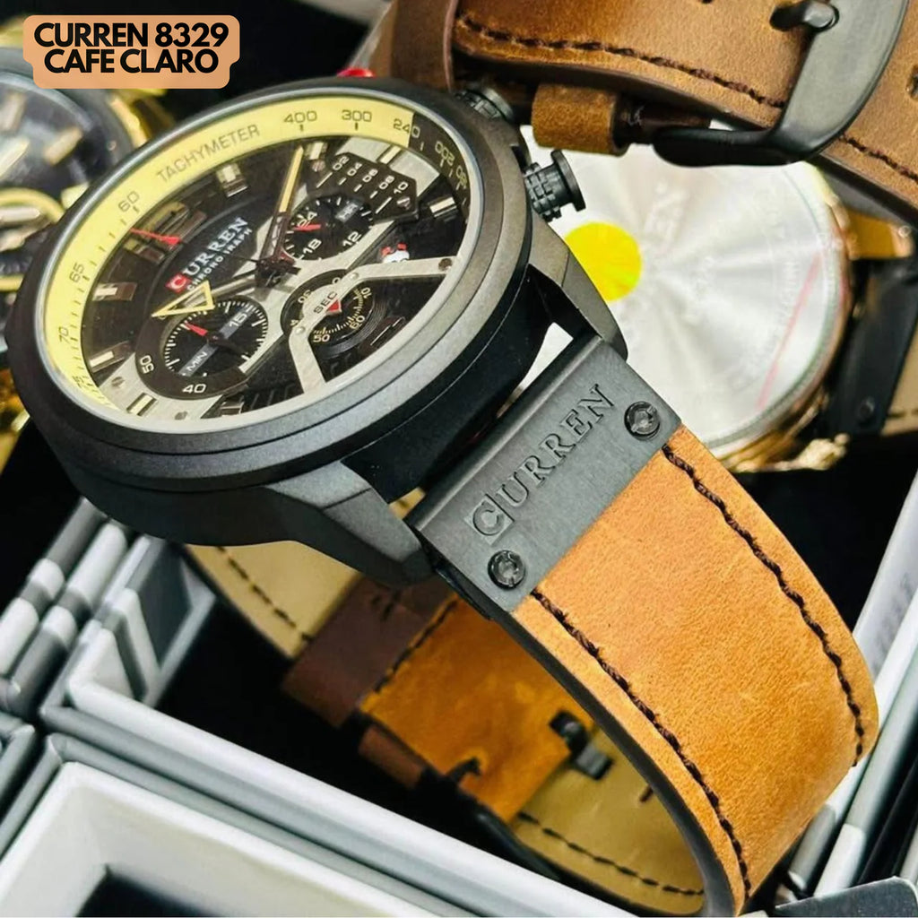 CURREN 8329 EN CUERO CAFE CLARO