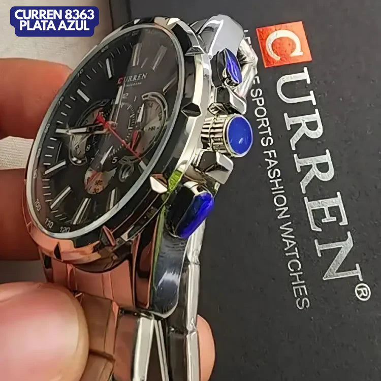 CURREN 8363 PLATA AZUL