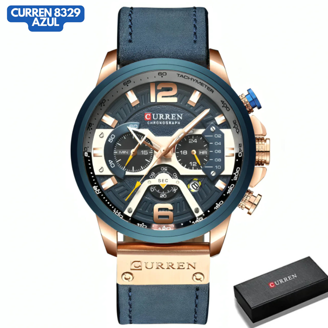 CURREN 8329 EN CUERO AZUL
