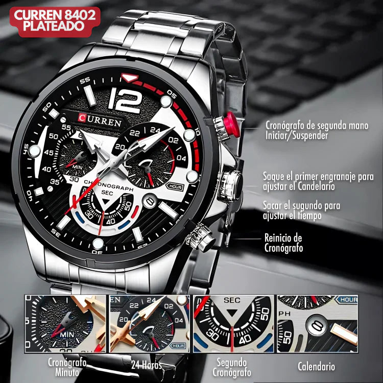 CURREN 8395 PLATEADO