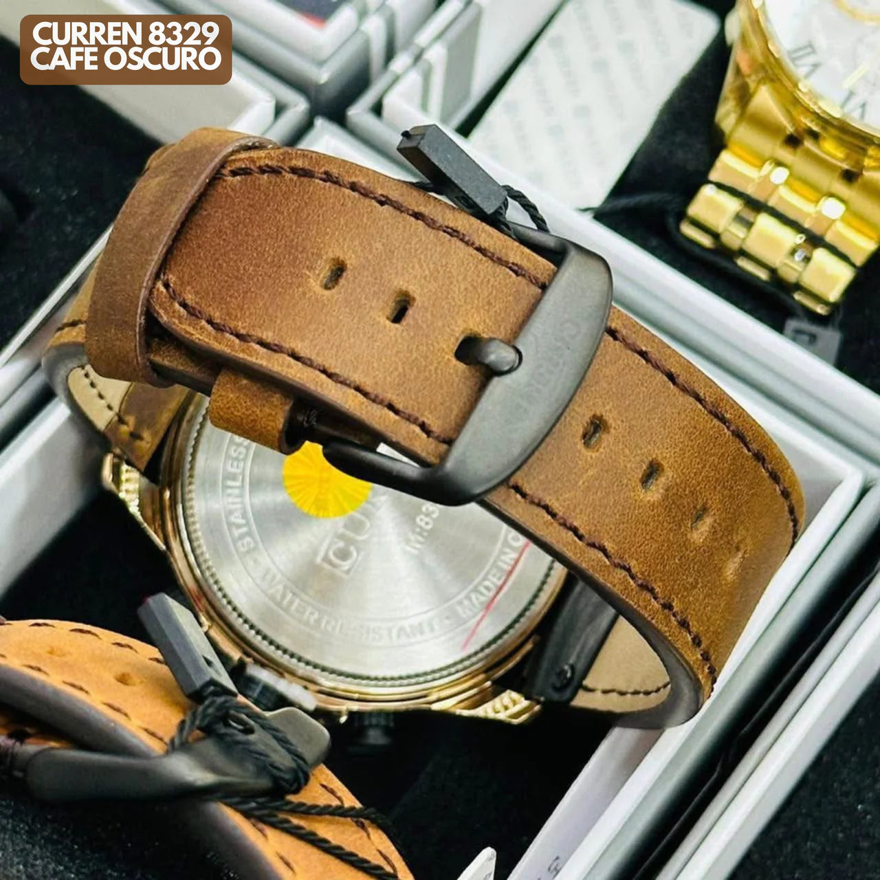 CURREN 8329 EN CUERO CAFE OSCURO