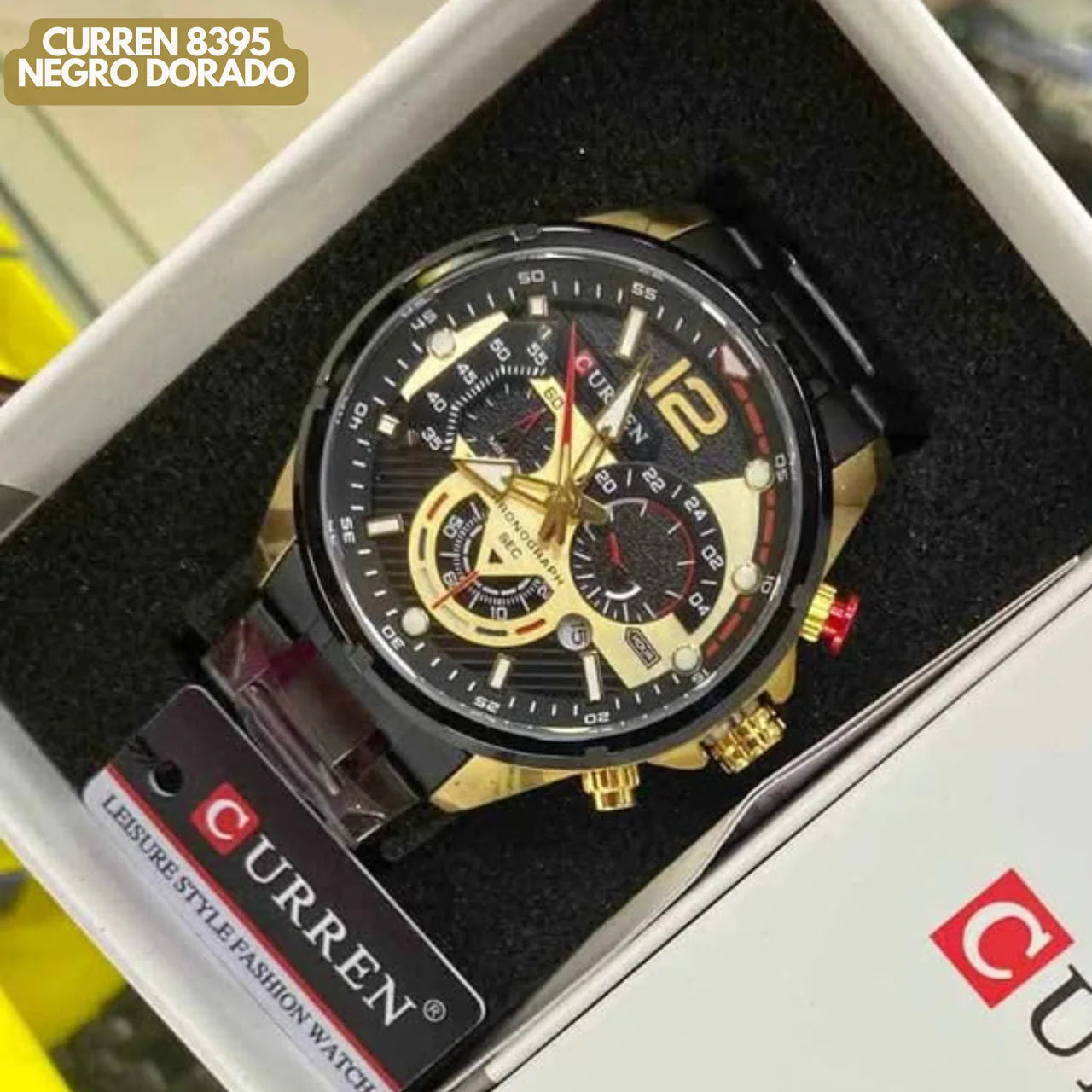 CURREN 8395 NEGRO DORADO