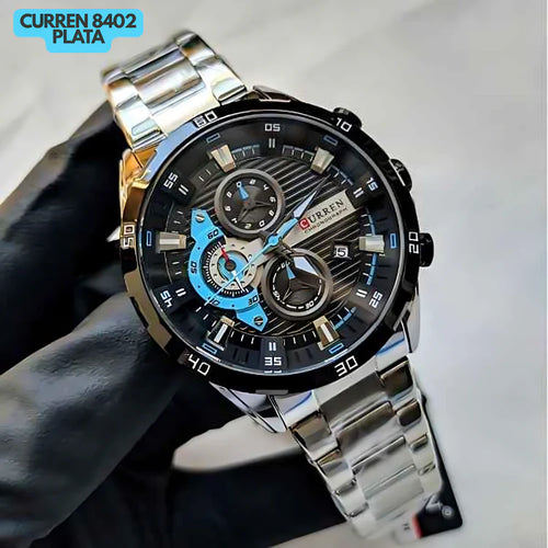 CURREN CRONÓGRAFO 8402 PLATA