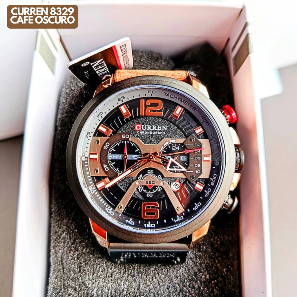 CURREN 8329 EN CUERO CAFE OSCURO
