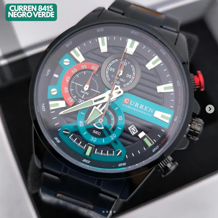 CURREN 8415 NEGRO/VERDE