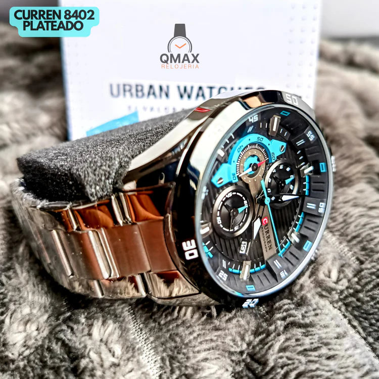 CURREN CRONÓGRAFO 8402 PLATA