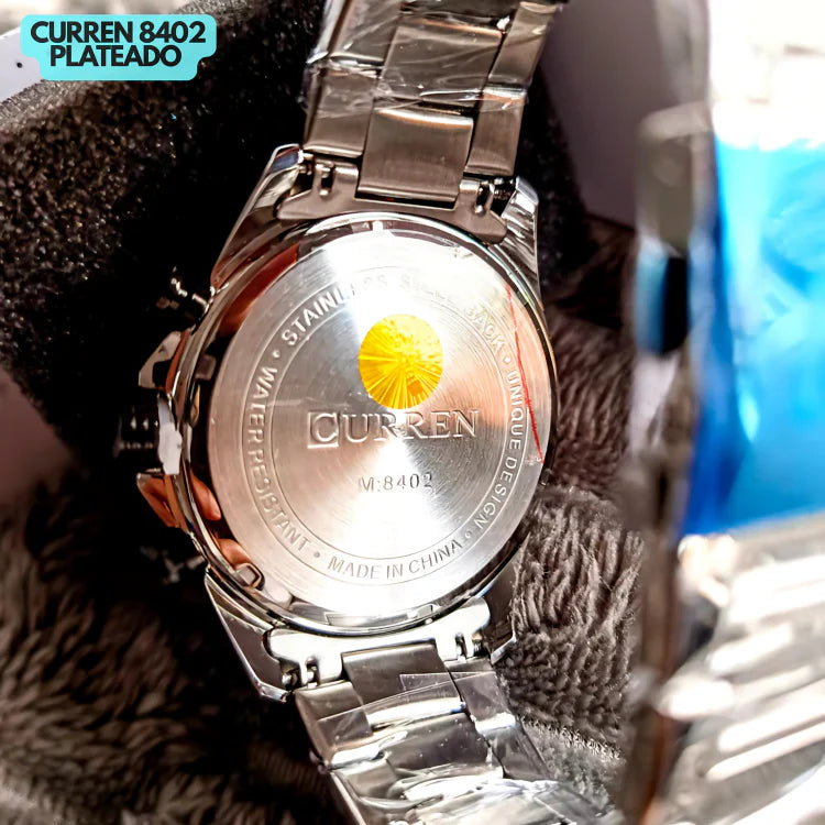 CURREN CRONÓGRAFO 8402 PLATA