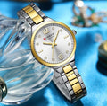 Reloj CURREN Blanche para Mujer – Elegancia Bicolor con Esfera Blanca