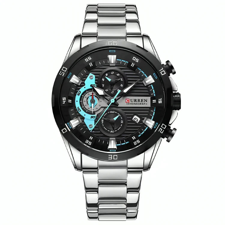 CURREN CRONÓGRAFO 8402 PLATA