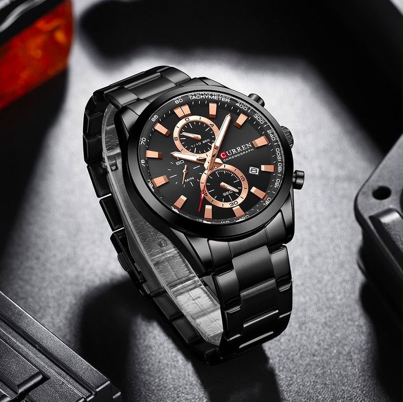 Reloj CURREN Chronograph Black Rose Gold