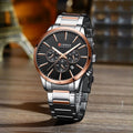 Reloj CURREN Elegance Plateado/Oro Rosa – Cronógrafo para Hombre