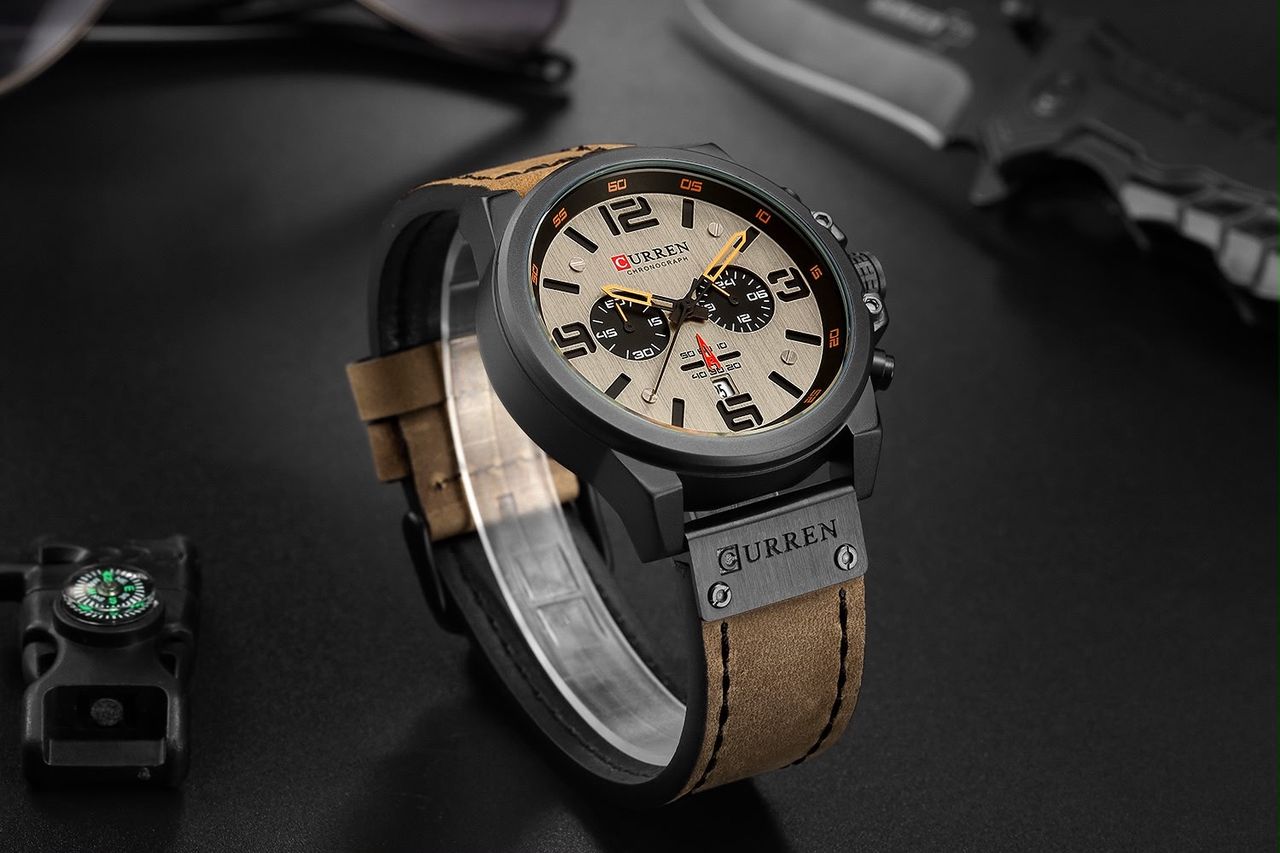 Reloj CURREN Chronograph Vintage Black y Brown