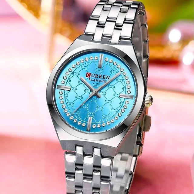 Reloj CURREN Blanche Royal Azul Celeste Plateado para Mujer