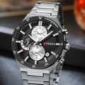 Reloj CURREN Chronograph Urban Silver Black