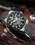 Reloj CURREN Automático Skeleton Black Edition para hombre