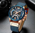 Reloj CURREN Cronógrafo – Oro Rosa con Azul Marino
