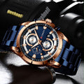 Reloj CURREN Navy Rose Gold Elite para hombre