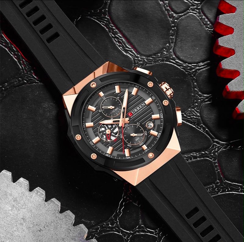 Reloj CURREN Sport Chronograph Black Rose Gold para hombre