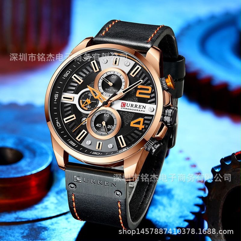 Reloj CURREN Chronograph Rose Gold Black