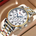 Reloj CURREN Cronógrafo Bicolor Dorado y Plateado para Hombre