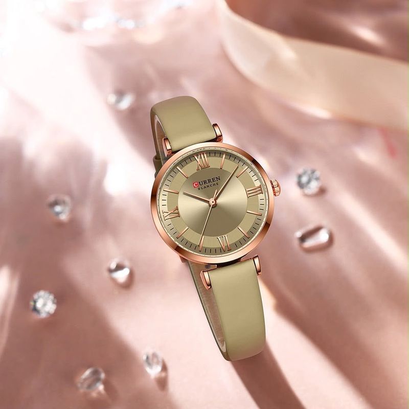 Reloj CURREN Blanche Elegance Caqui Oro Rosa para Mujer