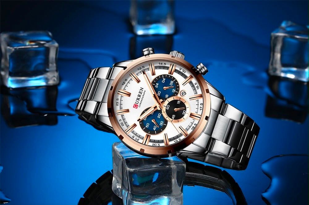 Reloj CURREN Prestige Silver Rose Gold para hombre