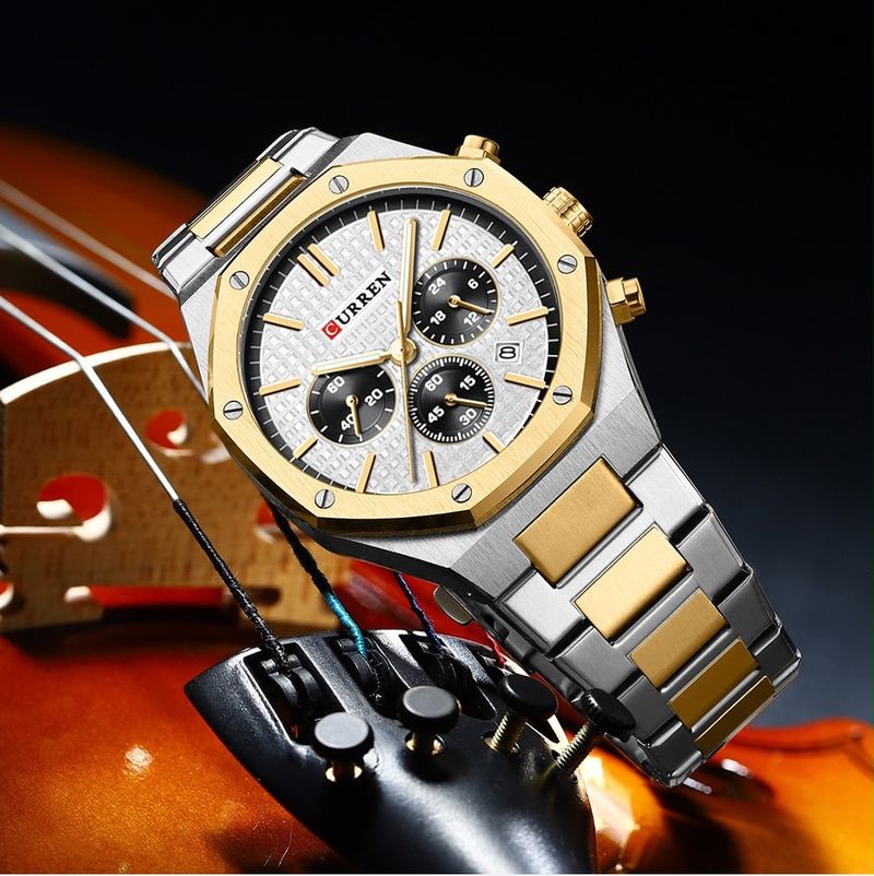 Reloj CURREN Royal White Gold Chronograph