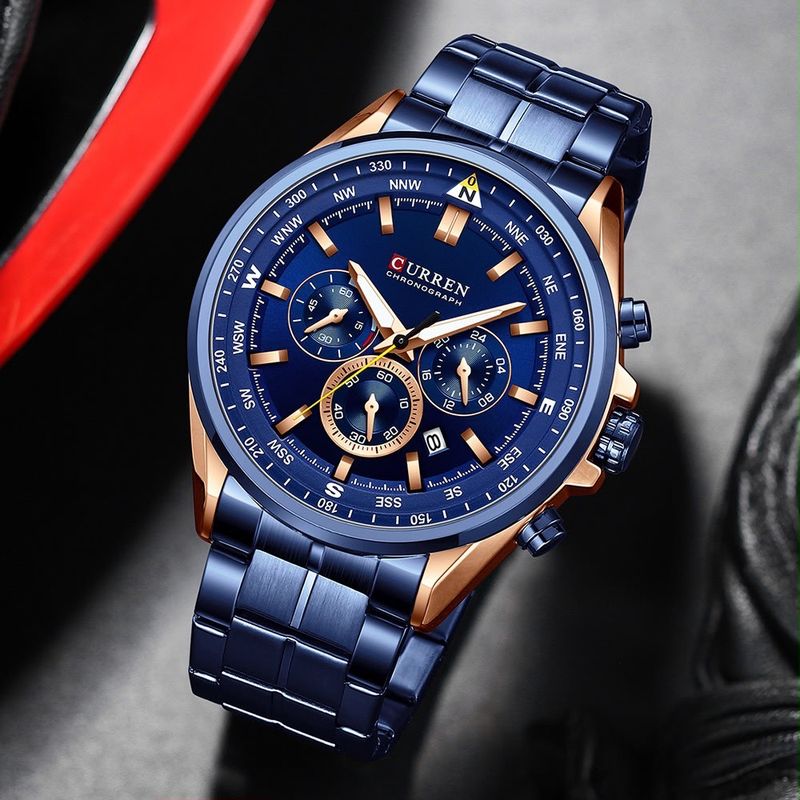 Reloj CURREN Chronograph Blue Gold para hombre