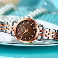 Reloj CURREN Blanche para Mujer | Bicolor Oro Rosa con Esfera Café Nácar