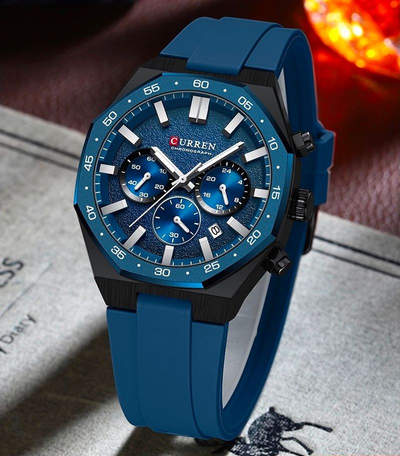 Reloj CURREN Ocean Blue Chronograph para hombre