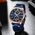 Reloj CURREN Chronograph Executive Blue &amp; Rose Gold
