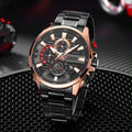Reloj CURREN Rose Gold Black Chronograph