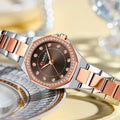Reloj CURREN Blanche para Mujer – Elegancia Bicolor en Oro Rosa con Detalles Brillantes