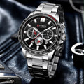 Reloj CURREN Silver Black Chronograph hombre